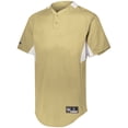 thumbnail image 2 of Holloway Sportswear S Game7 Two-Button Baseball Jersey Vegas Gold/White 221024, 2 of 2