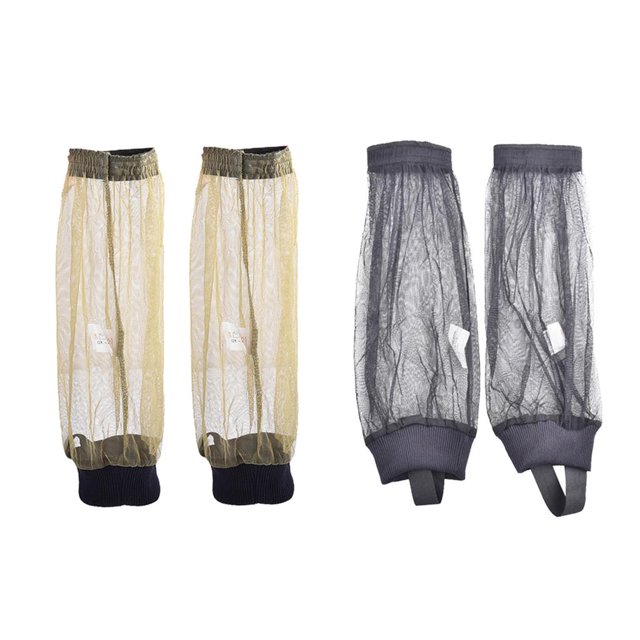 2 Pares de Mallas Anti Mosquitos Pie Pantorrillas Cubiertas Portátiles de Pesca de La Selva Cubierta de La Pierna Macarena Malla portátil para la cubierta de la pierna del pie