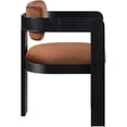 thumbnail image 3 of Pemberly Row Contemporary Cognac Velvet Dining Chair (Set of 2), 3 of 10