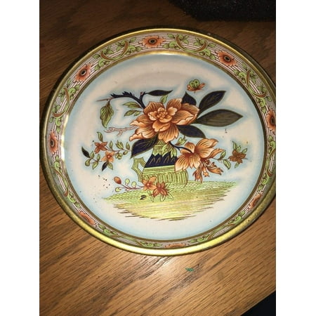 Vintage Daher Decorated Ware Small Metal Tray England Floral