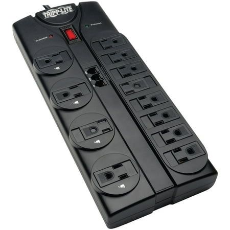 Tripp Lite TLP1208TEL Protect It! 12-Outlet Power Strip Surge Protector, 8-Foot