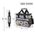 thumbnail image 3 of FORMRS Insulated Cooler Bag 24 Cans Capacity Soft Leakproof Lunch Box with Side Pockets, White Doodle Pattern, 3 of 7
