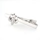 thumbnail image 5 of Pinza para corbata con flores para hombre (plata) - Regalo de boda de negocios de acero inoxidable de tamaño regular, 5 of 5