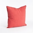 thumbnail image 1 of SARO 13049.RO20S 20 in. Square Fringed Design Linen Down Filled Pillow - Rouge, 1 of 4