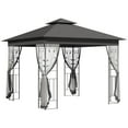 thumbnail image 1 of Outsunny 10' x 10' Patio Gazebo, Outdoor Gazebo Canopy, Grey, 1 of 9