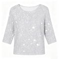 thumbnail image 3 of Bixock Women's Maternity Tops 3/4 Sleeve Pregnant Tops Crew Neck Maternity Blouse Soft Breathable Maternity Shirts Comfortable Maternity Clothings, 3 of 5