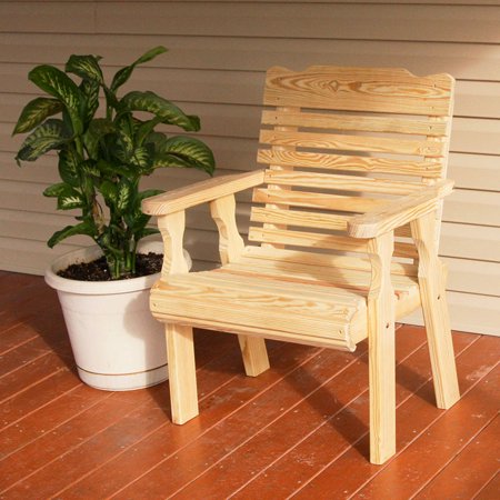 - Amish Heavy Duty 600 Lb Classic Pressure Treated Patio Chair (Unfinished)