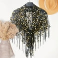 thumbnail image 6 of Abbraccia Women Shawl Wrap Casual Trendy Sequined Sequin Shawl for Dance Party Wedding Black, 6 of 10