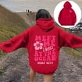thumbnail image 2 of Cnbwig Hoodies for Teen Girls Trendy Graphic Letter Printed Hooded Pullover Drop Shoulder Loose Sweatshirt for Winter Season Hoodies Fall Coat Red S, 2 of 7