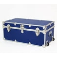 thumbnail image 3 of Rhino Trunk & Case Small Essential Summer Camp Trunk with Wheels, Tray & Lid Organizer, Camping Footlocker Storage Chest, Strong 1000+ Pound Sitting Capacity Campers Trunks 30"x17"x13" (Royal Blue), 3 of 5