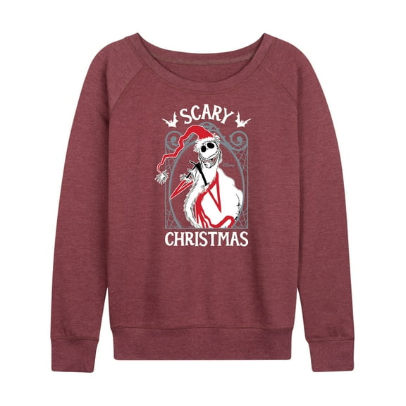 The Nightmare Before Christmas - Jack Scary Christmas - Women's Lightweight French Terry Long Sleeve Shirt
