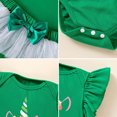 thumbnail image 6 of CUZIBR Baby Girl Winter Outfits Carnival Letter Print Romper Skirt Two Piece Set Ruffles Long Sleeve Jumpsuit Ruffled Tiered Skirts Casual Dress Wear Fall Winter Outfits,Green1,6-9 Months, 6 of 7