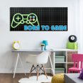 thumbnail image 3 of Stupell Industries Contemporary Born To Game Neon Canvas Art, 48 x 20, by Kim Allen, 3 of 8
