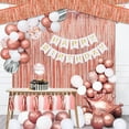 thumbnail image 6 of 6 Pack 10 Feet Metallic Foil Fringe Garland Tinsel Streamers, Boriyuan Wall Hanging Fringe Backdrop Banner for Parade Floats, Wedding, Birthday, Christmas, New Year Party Decorations (Rose Gold), 6 of 8