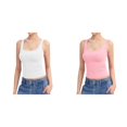thumbnail image 1 of (2-Pack) Rinsvye Women's Square Neck Tank Womens Seamless Top Sleeveless Double Lined Bra Top No Padding Basic Tops Collection, 1 of 4