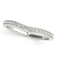 thumbnail image 1 of 14k White Gold Channel Curved Diamond Wedding Band (1/4 cttw) Size 3, 1 of 2