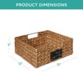 thumbnail image 7 of Best Choice Products Set of 4 13in Woven Water Hyacinth Pantry Baskets w/ Chalkboard Label, Chalk Marker - Chestnut, 7 of 7