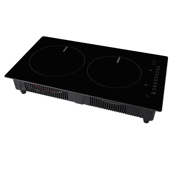 Dual Burner 12 Inch Induction Cooktop 1800W Built In Magnetic Cooker 9 Level Power LED Touchscreen Child Lock Overheat Protection