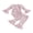 Pink, variant on RUINIXCW Baby Girls Fall Outfits Long Sleeve Floral Embroidery Romper Flared Pants
