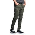 thumbnail image 4 of Victorious Men's Scrunch Stacked Biker Twill Jogger Pants JG882 - Olive - 4X-Large, 4 of 6