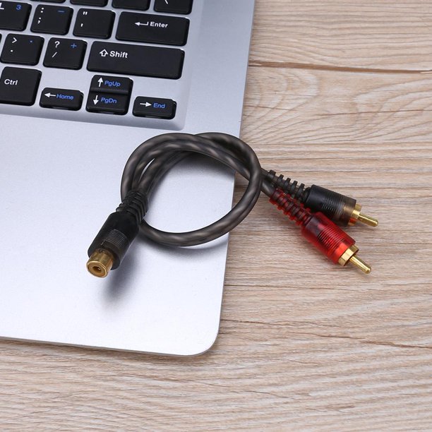 1 cable divisor de 27 cm, 1 RCA hembra a 2 RCA macho para sistema de Audio de coche