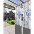 thumbnail image 3 of nqOlkjepod Outdoor Curtains for Patio Waterproof, Purple Hydrangea Outdoor Privacy Panels Grommet, Stripe Vintage Floral Blackout Outside Curtains for Porch/Cabana/Pergola/Gazebo 54"x108", 1 Panel, 3 of 8