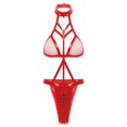 thumbnail image 2 of Lencería sexy de una pieza para mujer Ahueca hacia fuera la tentación Babydoll Ropa interior Ropa de dormir Malla de cuero de imitación Cremallera Ropa interior Fridja  nalpqowj38869, 2 of 5