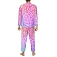 thumbnail image 5 of Bingfone Men'S Pajama Set 2 Piece Loungewear Pjs, Long Sleeve With Pajama Pants-Colorful Glitters, 5 of 9