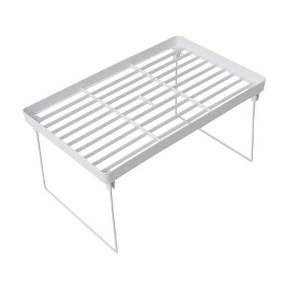 Estante organizador de escritorio plegable, organizador plegable para monitor de computadora, teclado y suministros, estante de escritorio de doble capa con drenaje transpirable para el hogar, la