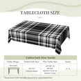thumbnail image 6 of Rectangle Table Cloth, Royal Stewart Black and White Tartan Resistant Washable Tablecloth Decorative Table Cover for Dining, Indoor and Outdoor, 6 of 6