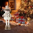 thumbnail image 5 of zhmrfg Gray Snowflake Santa Claus Stretch Plush Doll Set Snowman Reindeer Knitted Toy Holiday Christmas Winter Decoration Kids Bedroom Tabletop Gift Festive Seasonal Ornament, 5 of 5