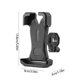 thumbnail image 3 of Soporte universal para teléfono de bicicleta | Soporte giratorio de 360° para manillar con abrazadera amortiguadora para smartphones de 4,5 a 6,5 pulgadas | Compatible con motocicletas, scooters y, 3 of 6