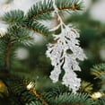 thumbnail image 5 of Silver Glitter Sequin Artificial Pine Needles Decoration,8.66×5.12 inch Fake Foliage Pine Stems Picks- Silver Leaves Artificial Flowers Picks for Christmas DIY Garden Decor, 5 of 5