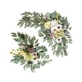 thumbnail image 2 of Rongfmy 2 Pieces Artificial Wreath Artificial Floral Swag Simulation Garland Flower Swag F, 2 of 9
