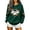 Green, variant on Womens Halloween Sweatshirts Casual Long Sleeve Halloween Ghost Graphic Printing Round Neck Pullover Sweatshirt Fall Winter Relaxed Fit Sweater Ladies Halloween Costume