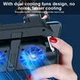 thumbnail image 3 of Dual Cooling Fans Game Controller, 2500mAh 5000mAh Large Battery Mobile Phone Gamepad, with Fast Heat Dissipation, for 4.7 6.0 Inch Phones, 3 of 7