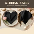 thumbnail image 3 of REGALWOVEN Set of 12 Cloth Napkins, Satin Washable and Reusable Table Dinner Napkins for Restaurant, Weddings, Event and Parties Black 17x17inch, 3 of 6