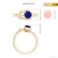 thumbnail image 4 of Angara Natural 0.9 Ct. Tanzanite Solitaire Ring in 14K Yellow Gold for Women (Ring Size: 3.5), 4 of 9