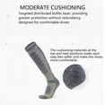 thumbnail image 3 of 2Pairs Ski Socks Merino Wool Thermal Knee High Winter Snowboard Sport Socks Men Women - Gray + Gray, 3 of 5