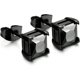thumbnail image 1 of Guangzhoushicwz Pendientes de acero inoxidable negros con forma de botón para hombres y mujeres, de 20 g, con circonita cúbica negra, para orejas sensibles, hipoalergénicos, de acero quirúrgico con ci, 1 of 5