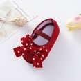 thumbnail image 5 of Uccdo Newborn Baby Girls Casual Flats Shoes Infants Non-Slip Cute Bowknot Princess Dress Shoes 0-12M, 5 of 7