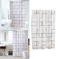 Masteelf 180x220CM Shower Curtain Printing Curtain Home Decor Waterproof Bathroom Decor Shower Curtains (Grids)
