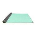 thumbnail image 2 of Ahgly Company Indoor Round Solid Turquoise Blue Modern Area Rugs, 6' Round, 2 of 4
