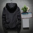 thumbnail image 4 of BXINGOHAI Mens Reflective Jackets Hoodie Big And Tall Full-Zip Coats Long Sleeve Hooded Windbreaker Jacket Casual Runing Jacket With Zip Pocket Black,XL, 4 of 5