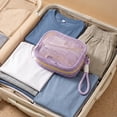 thumbnail image 5 of Makeup Bag Set, Mesh Cosmetic Bag for Women, Toiletry Travel Organizer with Zipper, Breathable Mesh Pouch with Wrist Strap, Portable Storage Pouch for Fitness, Swimming Pool, and Camping, 5 of 6