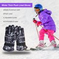 thumbnail image 3 of Sonducket Guantes de invierno para niños, manoplas de esquí para nieve, cálidos forrados de felpa, universales, ajustables, para niñas y niños, para guantes y mitones Gris Sonducket AP011188-04B, 3 of 6