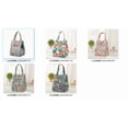 thumbnail image 3 of Women's Insulated Lunch Bag, Reusable Floral Print Thermal Tote, Leakproof Water-Resistant Polyester with Aluminum Foil Lining, Large Capacity for Work, Picnics, Travel, 3 of 8