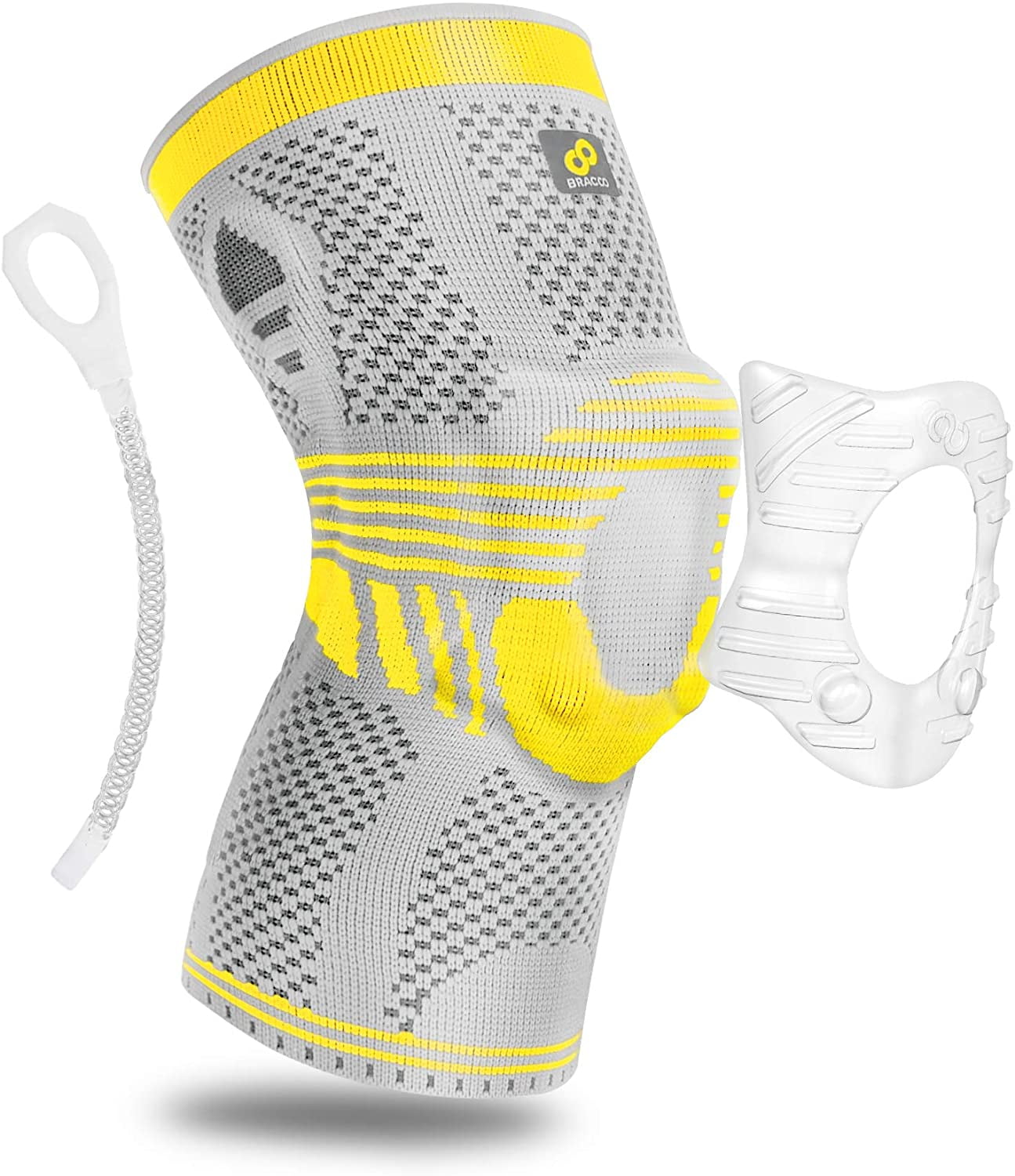 Bracoo Patent Athletics Knee Compression Sleeve Support with Silicone