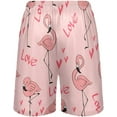 thumbnail image 3 of GZHJMY Flamingo Pajama Pants Short for Men, Lounge Pants Lightweight Men Pajama Bottoms with Drawstring Pockets, Christmas New Year Birthday Gifts, Large, 3 of 7