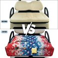 thumbnail image 6 of COEQINE Bag-Style Foldable Golf Cart Seat Cover, Compact Carry Design with Handle, Universal 51.2"x30.3" for Most 2-Seaters, Quilted Polyester, 4 Front Pockets, USA US American Flag Star, 6 of 8